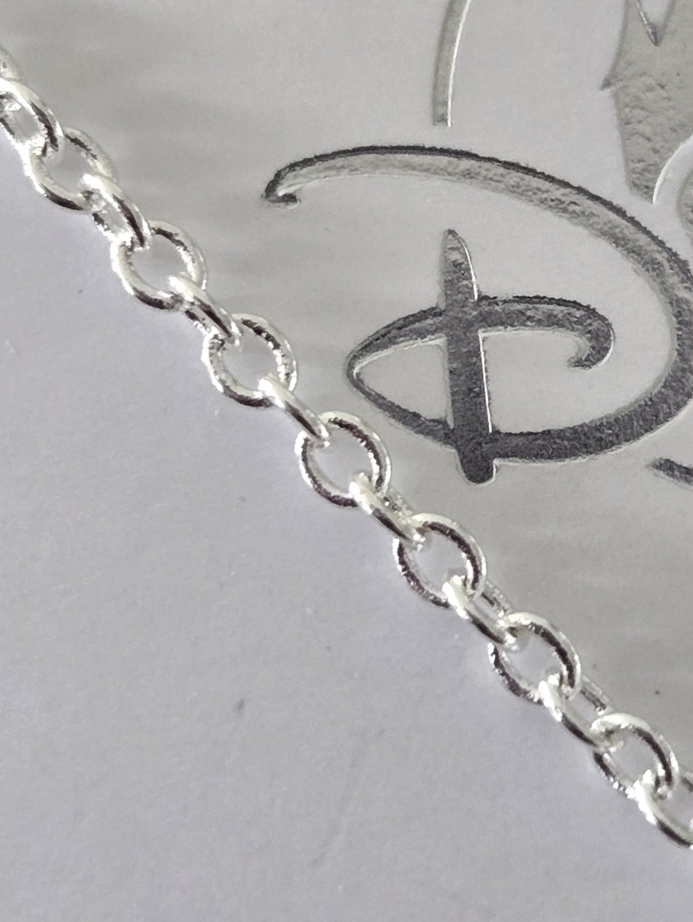 Mickey Mouse Crystal Pendant Necklace - Silver with white cubic zirconia - Picture 7 of 8